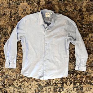 Ben Sherman Mens Blue Button Down Tailored Skinny Fit 17‎ 1/2 34-35